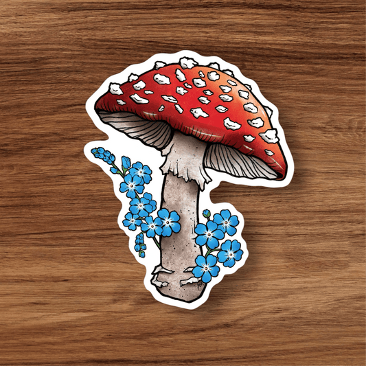 Aminita & Forget-Me-Nots Sticker