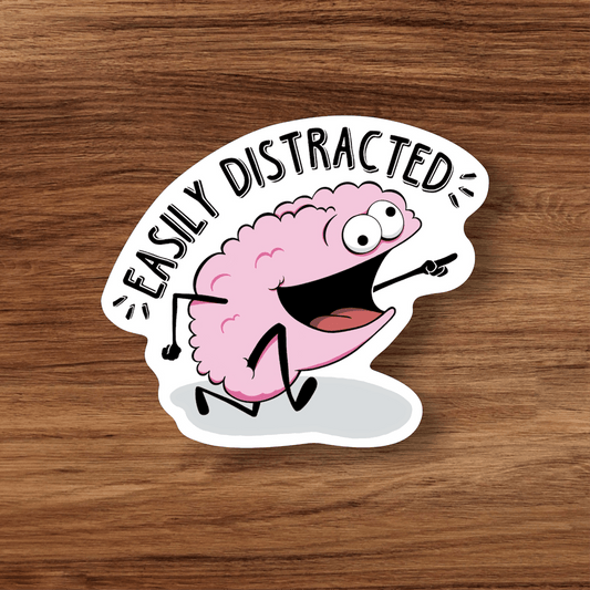 Easily Distracted Sticker